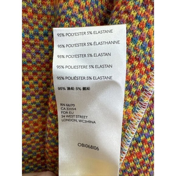 We the Free People Sunny Days Orange Multi Turtleneck Top Size Small - Picture 11 of 12